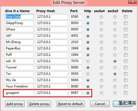 Edit Proxy Server 